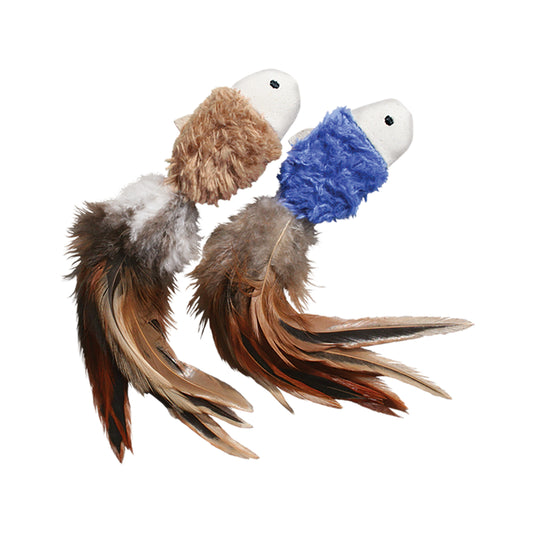 KONG® Naturals® Crinkle Fish Cat Toy for Chasing and Swatting, with Premium North American Catnip, 2 Pack