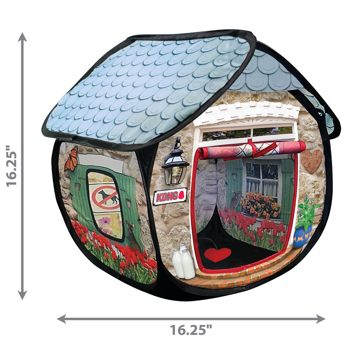 KONG® Play Spaces Bungalow, Foldable Hideaway Cat Toy, with Premium North American Catnip — product image 3