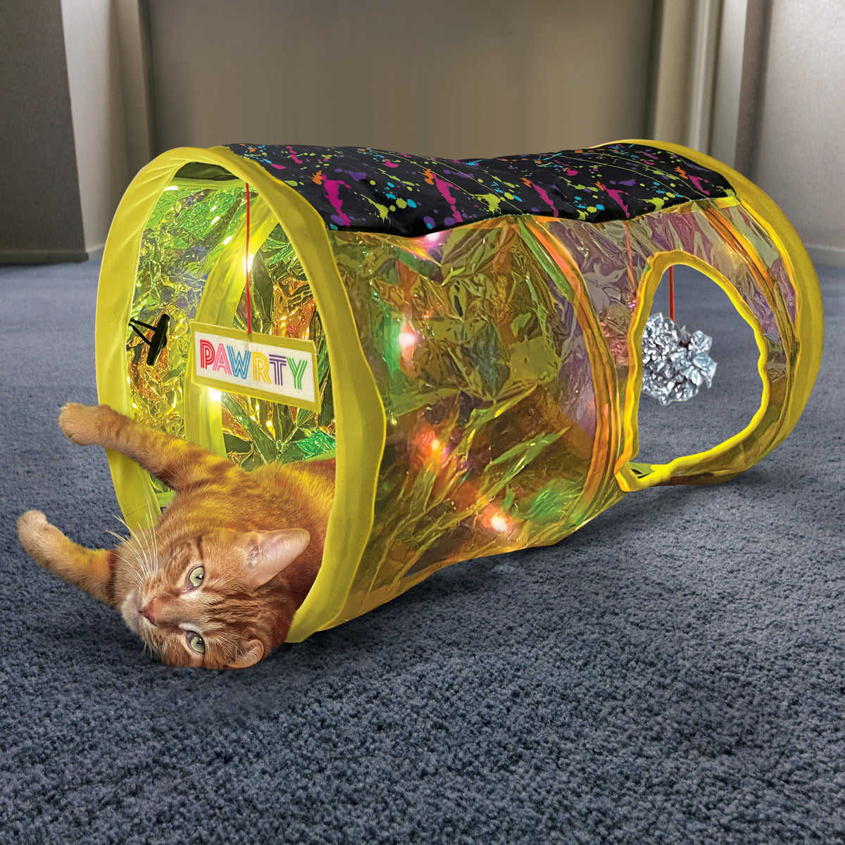 KONG® Play Spaces Rave Cave Cat Tunnel, Foldable Multi-Sensory Catnip Toy — product image 3