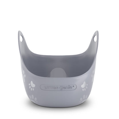 Litter Genie High-Sided Cat Litter Box with Handles, Silver — product image 2