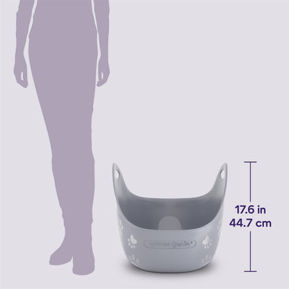 Litter Genie High-Sided Cat Litter Box with Handles, Silver — product image 8