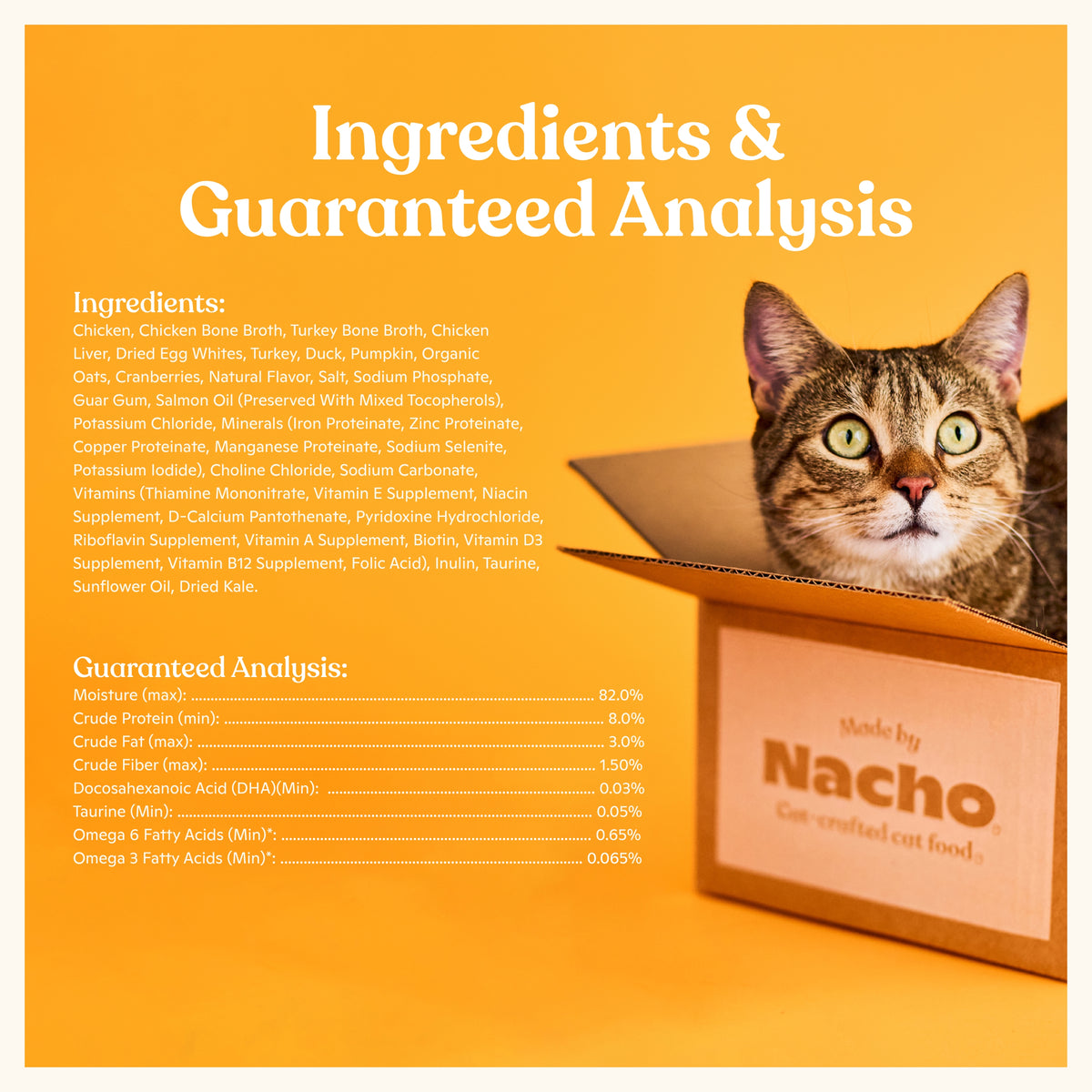 Made by Nacho Wet Cat Food, Cuts in Gravy, Limited Ingredients, Cage-Free Chicken Recipe with Bone Broth for Extra Hydration, 3 oz. Pouch, Limited Ingredients — product image 5