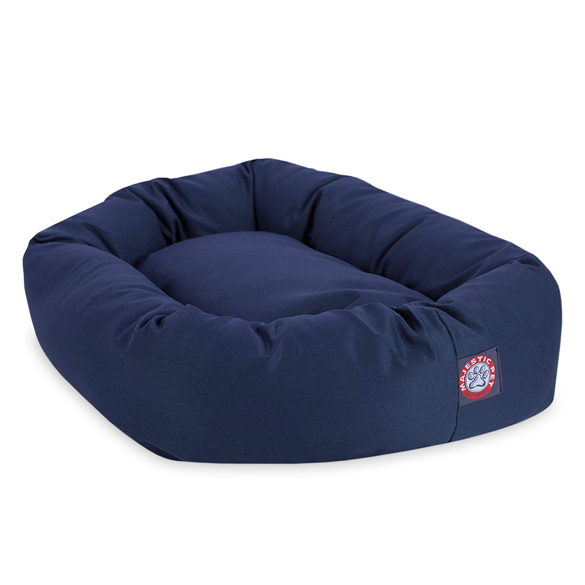 Majestic Pet Solid Poly/Cotton Bagel Dog Bed Spine Support Bolster Machine Washable — product image 2