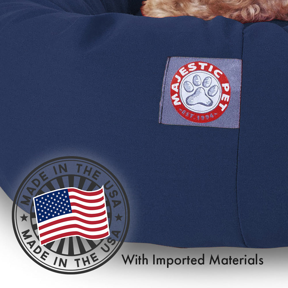 Majestic Pet Solid Poly/Cotton Bagel Dog Bed Spine Support Bolster Machine Washable — product image 6