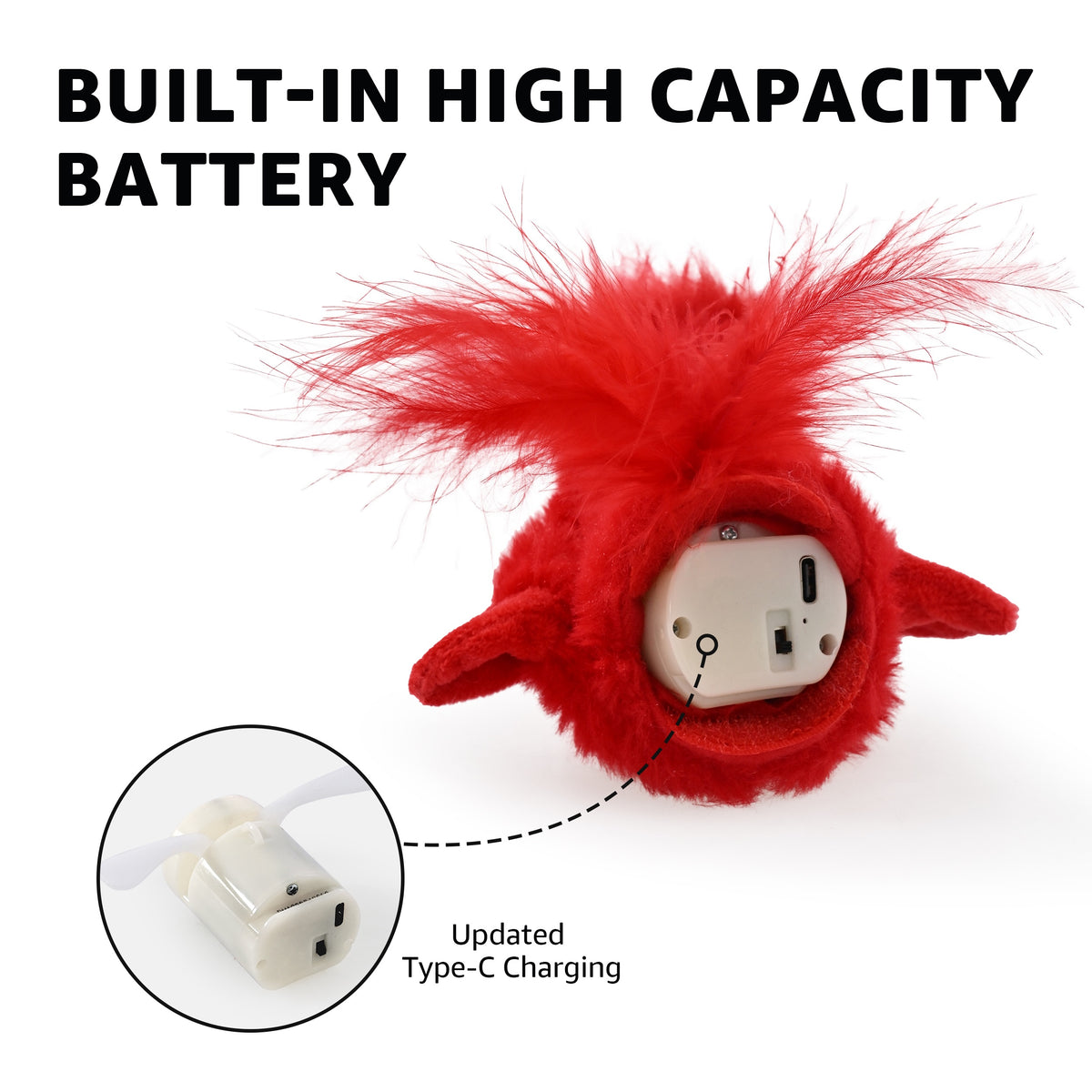 Max & Marlow Cat Toy Rechargeable Flapping Bird, Touch Activated with Realistic Wing Movement — product image 4