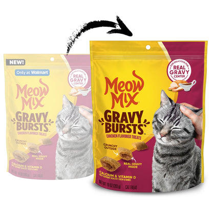 Meow Mix Gravy Bursts Chicken Flavored Cat Treats, 10 oz Bag — product image 2
