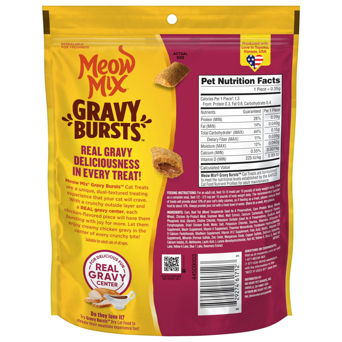 Meow Mix Gravy Bursts Chicken Flavored Cat Treats, 10 oz Bag — product image 8