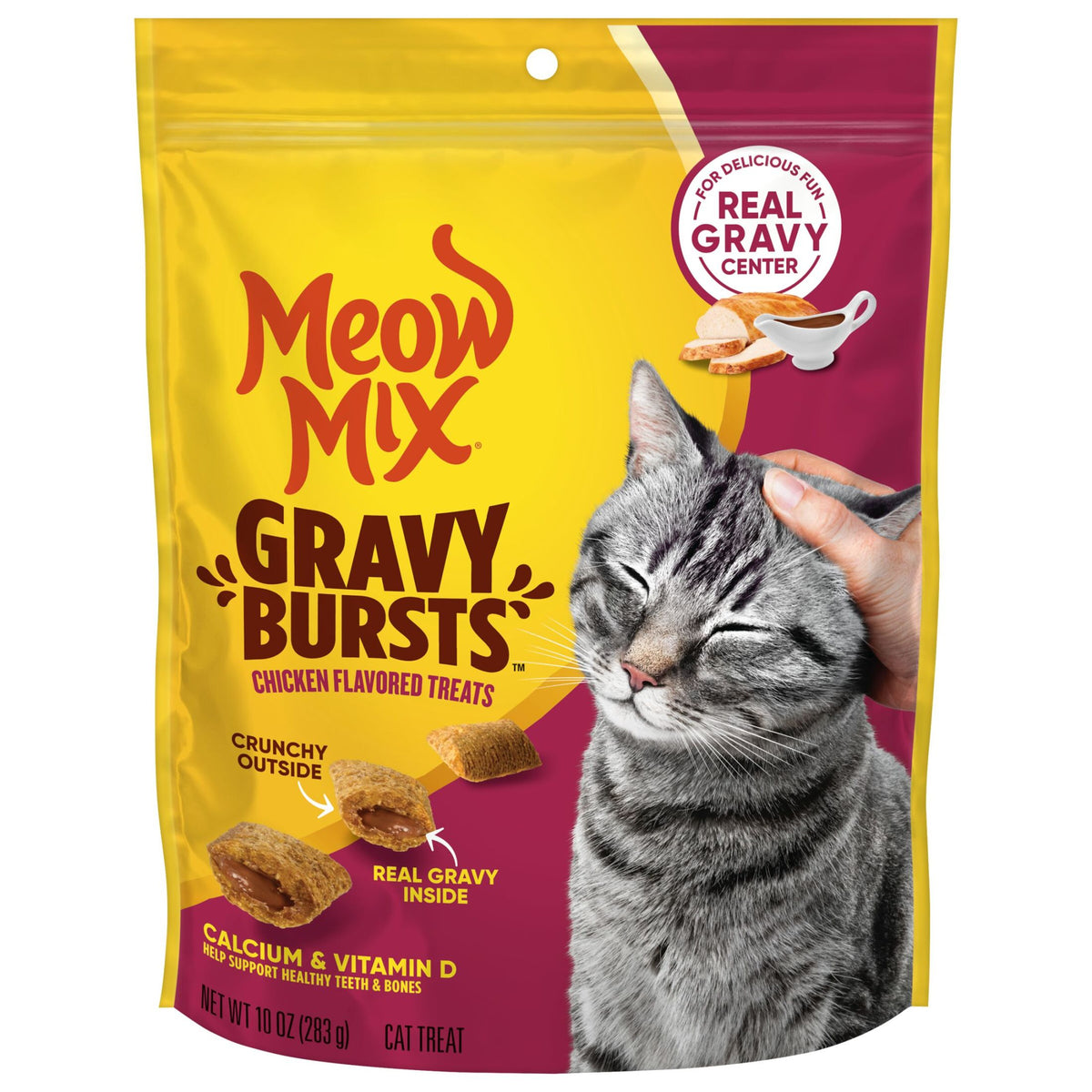 Meow Mix Gravy Bursts Chicken Flavored Cat Treats, 10 oz Bag — product image 9