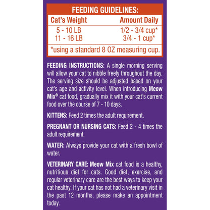 Meow Mix Original Choice Dry Cat Food, All Life Stages, Chicken, Turkey, Salmon & Ocean Fish Flavors, 30 lb Bag — product image 6