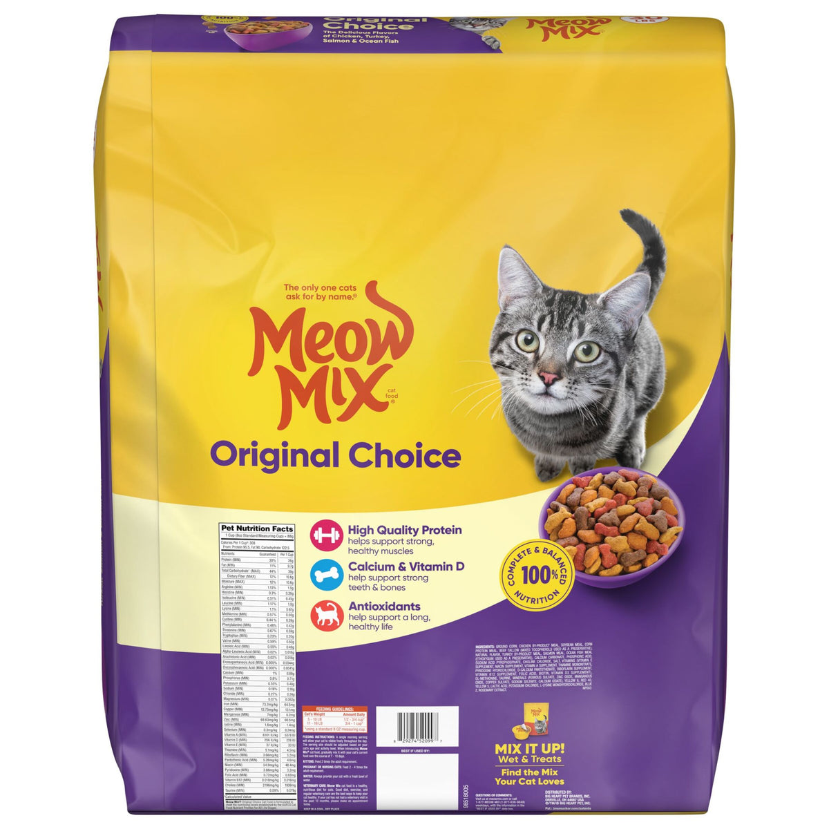 Meow Mix Original Choice Dry Cat Food, All Life Stages, Chicken, Turkey, Salmon & Ocean Fish Flavors, 30 lb Bag — product image 7