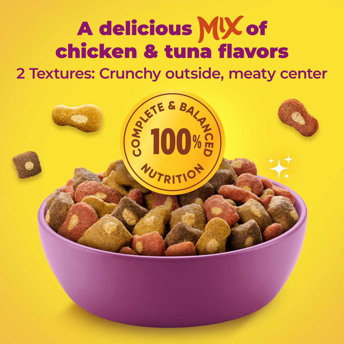 Meow Mix Tender Centers Dry Cat Food with Basted Bites, Chicken & Tuna Flavors, 14.2 lb Bag — product image 5