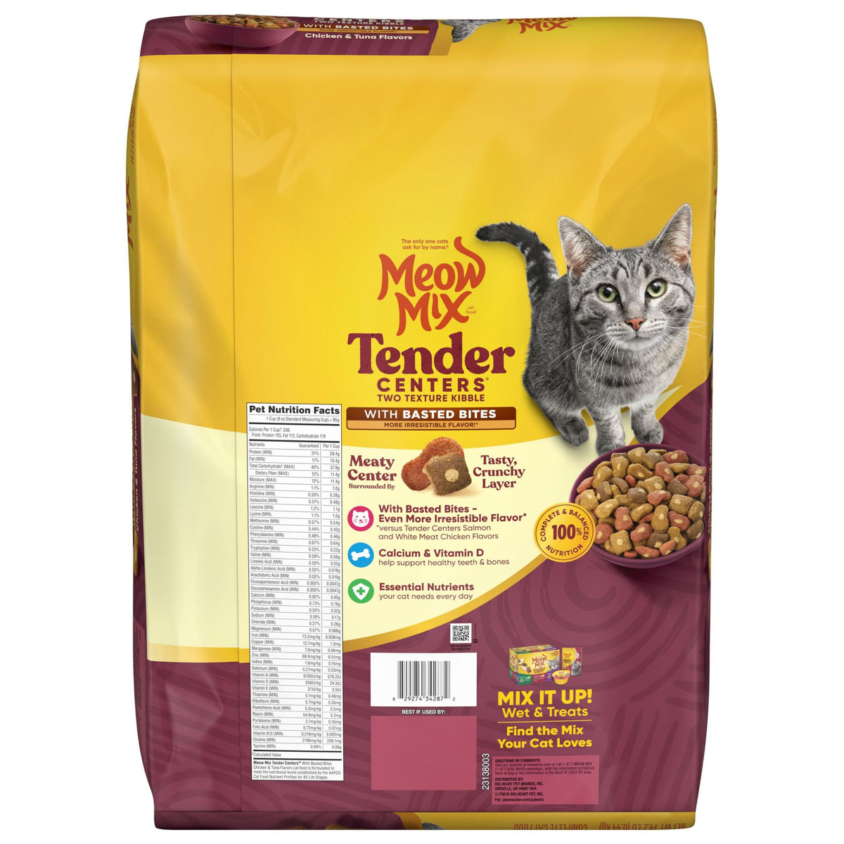 Meow Mix Tender Centers Dry Cat Food with Basted Bites, Chicken & Tuna Flavors, 14.2 lb Bag — product image 7
