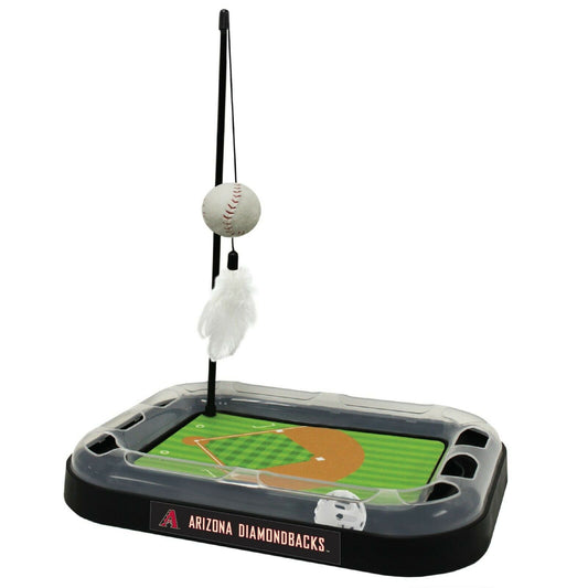 MLB Arizona Diamondbacks CAT Scratcher Mat Toy with Catnip Plush & Feather Cat Toy 5-in-1 Kitty Toy