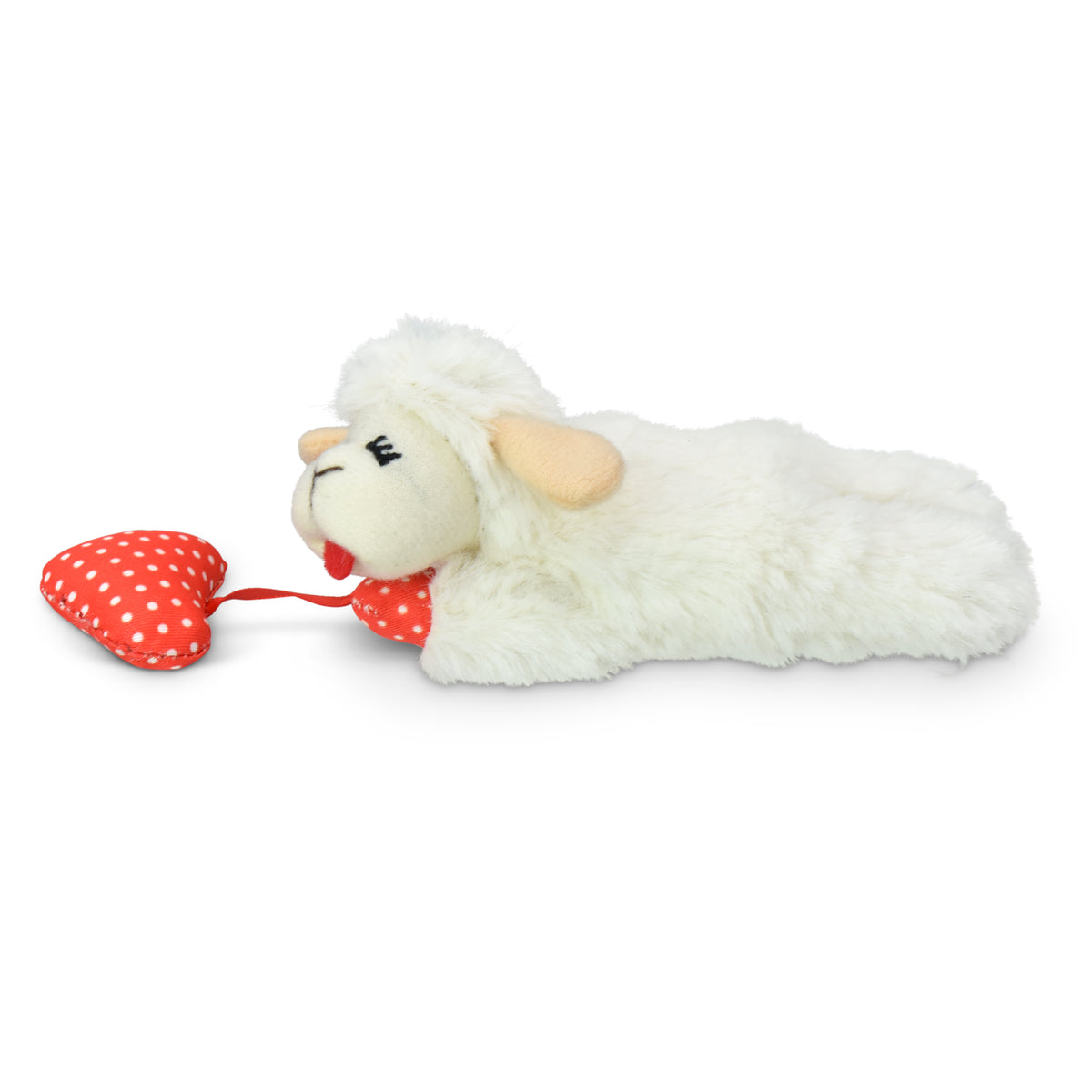 Multipet Lamb Chop Cat Toy with Dangling Heart, Plush with Catnip and Crinkle — product image 2