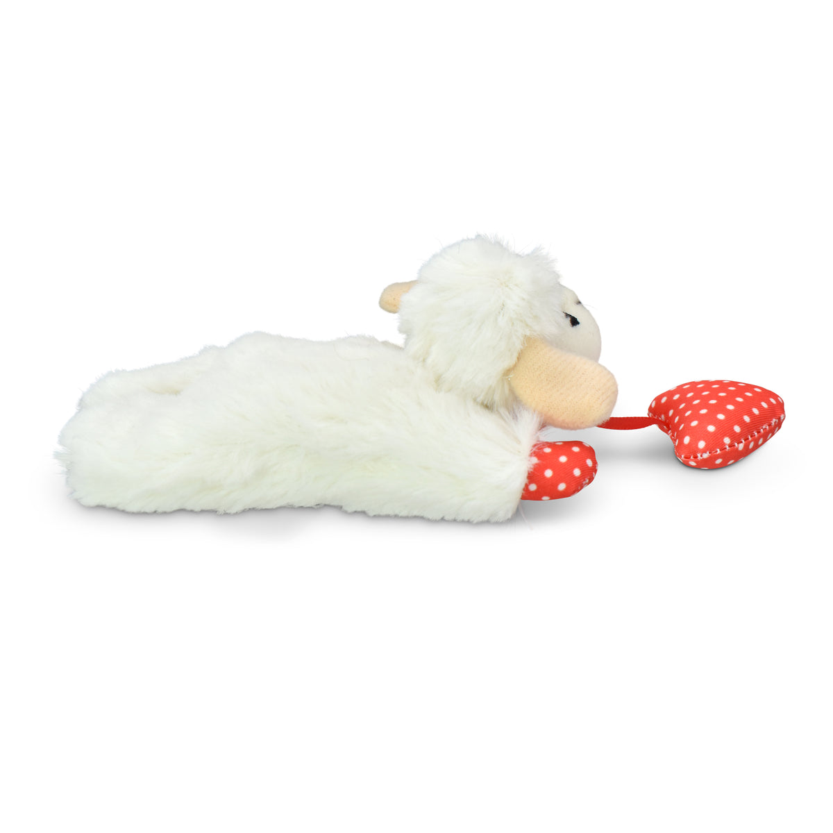 Multipet Lamb Chop Cat Toy with Dangling Heart, Plush with Catnip and Crinkle — product image 3
