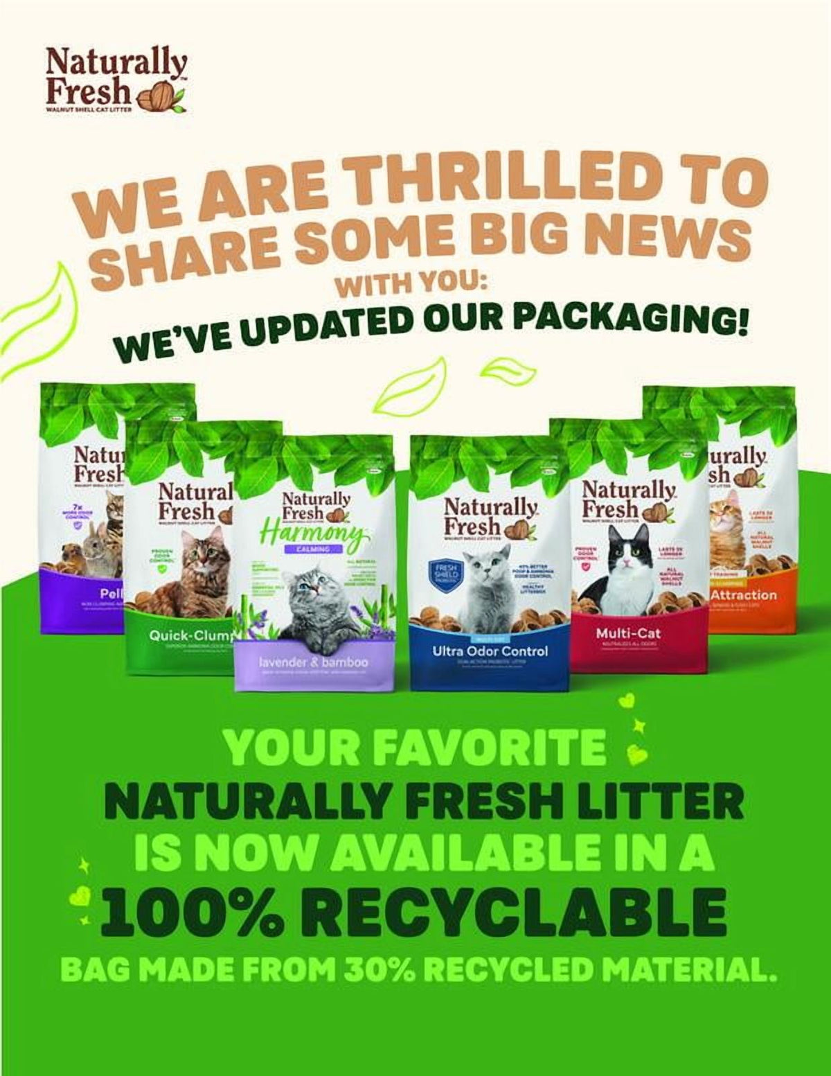 Naturally Fresh Pellet Non-Clumping Unscented Cat Litter, 26 lb Bag — product image 2