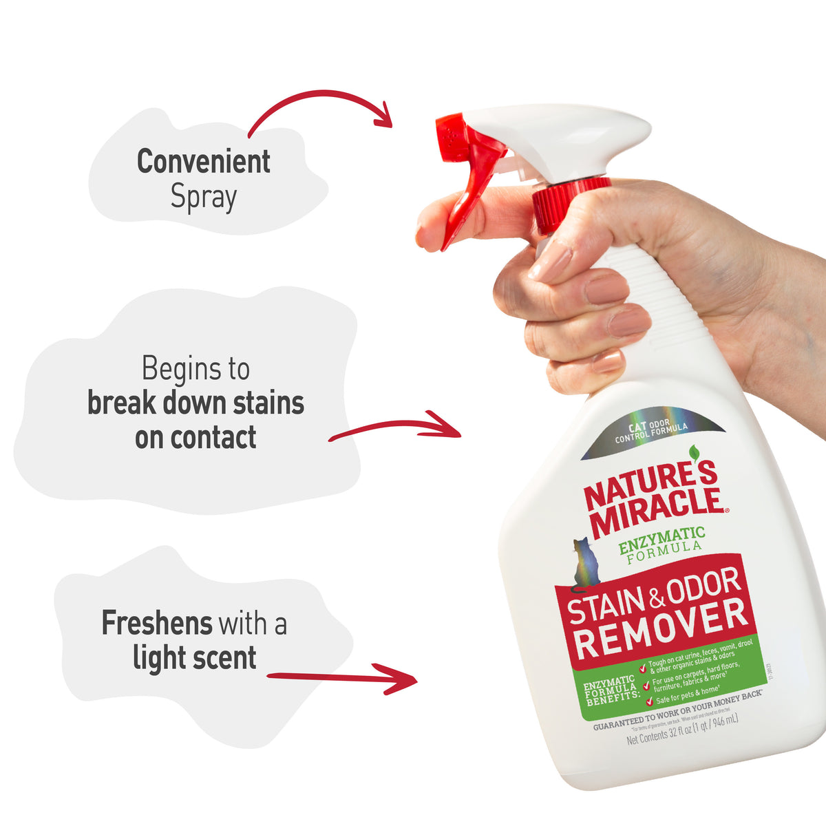 Nature’s Miracle Cat Stain and Odor Remover, 32 oz — product image 5