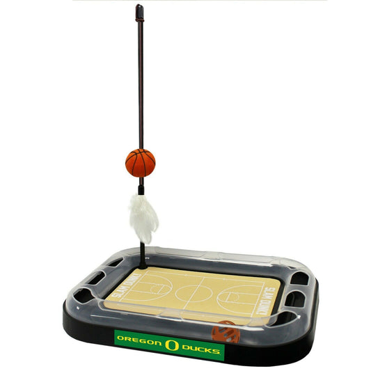 NCAA Oregon Ducks CAT Scratcher Mat Toy with Catnip Plush & Feather Cat Toy 5-in-1 Kitty Toy