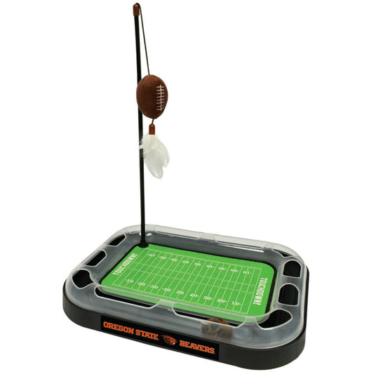 NCAA Oregon State Beavers CAT Scratcher Toy with Catnip Plush & Feather Cat Toy 5-in-1 Kitty Toy