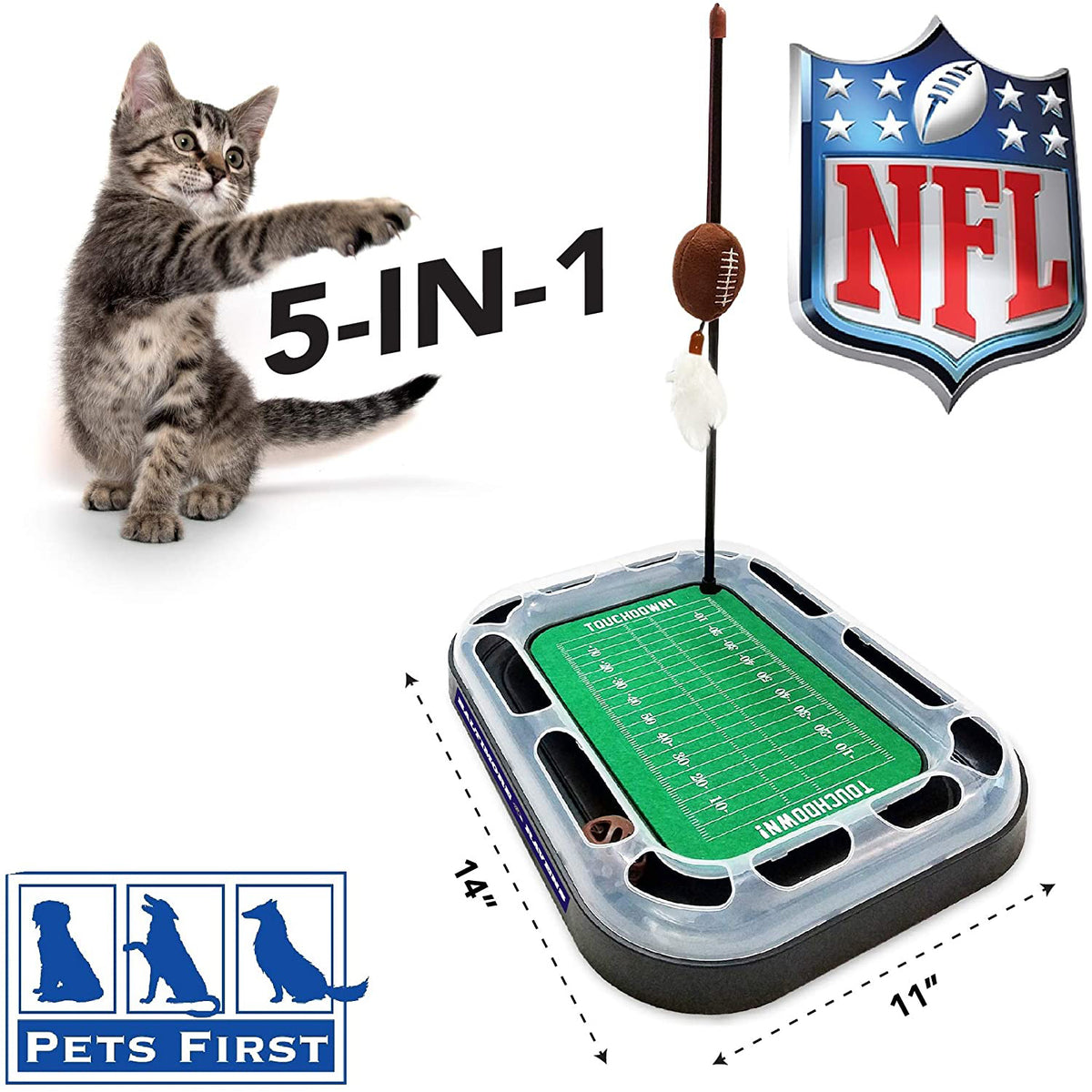 NFL Baltimore Ravens CAT Scratcher Toy with Catnip Plush & Feather Cat and Kitty Toy — product image 7