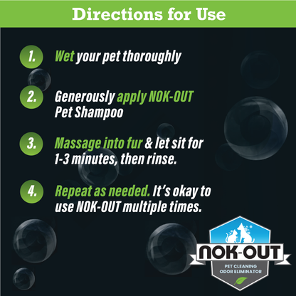 Nok-Out Premium Grade Pet Shampoo for Dogs and Cats, Veterinary Strength and Odor Eliminator Formula, 20 Ounce Bottle — product image 3