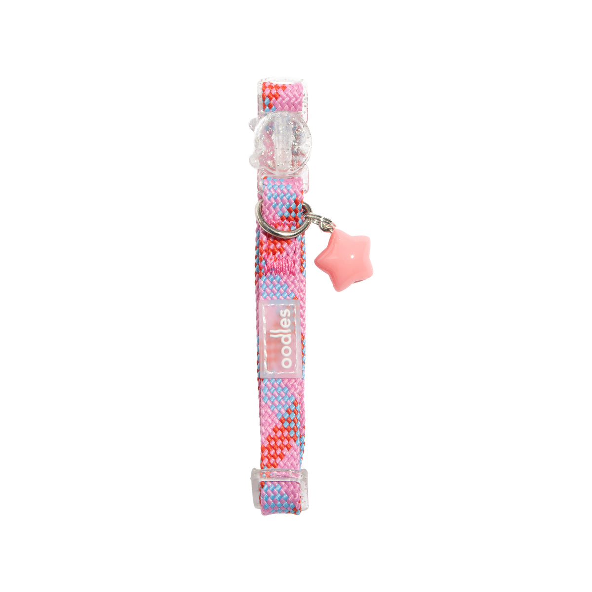 Oodles Woven Checkered Breakaway Cat Collar, Pink, One Size — product image 4