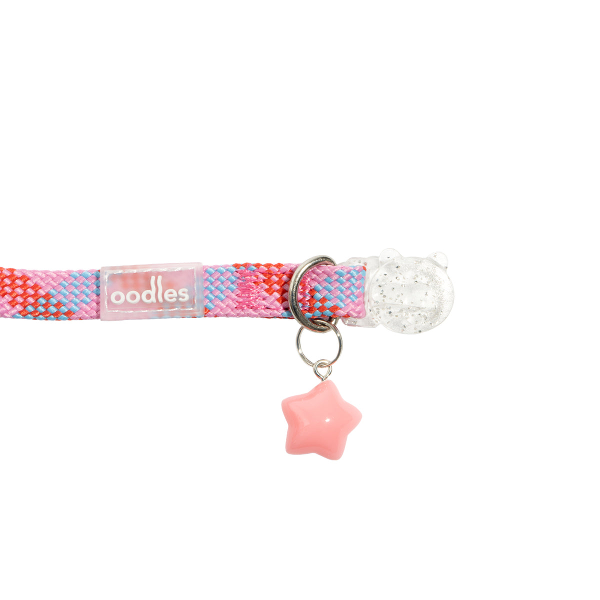 Oodles Woven Checkered Breakaway Cat Collar, Pink, One Size — product image 7