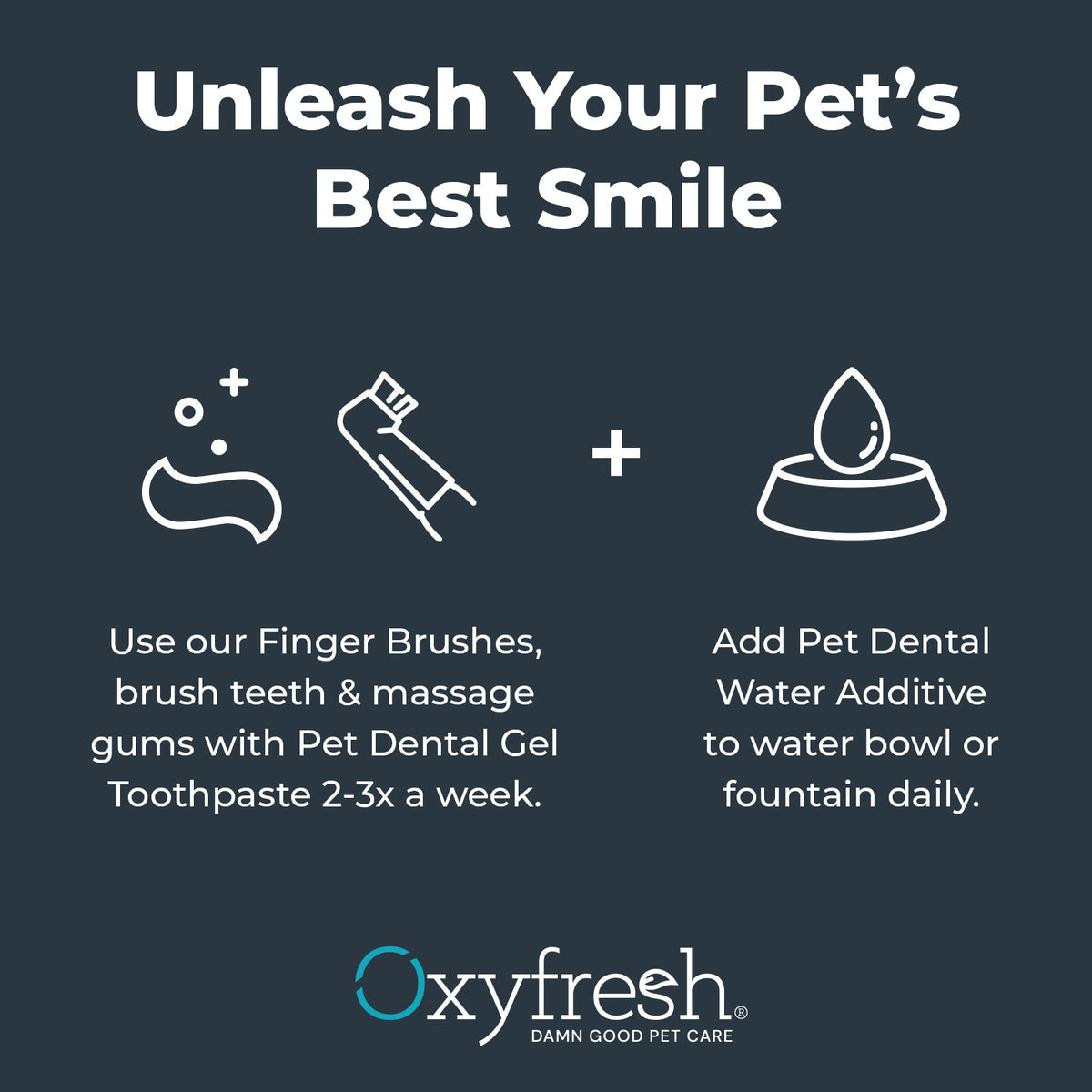 Oxyfresh Premium Pet Dental Kit, Easy Dog & Cat Fresh Breath & Teeth Cleaning Solution, Vet Formulated Toothpaste 1oz, Water Additive 3oz, & 3 Brushes — product image 8