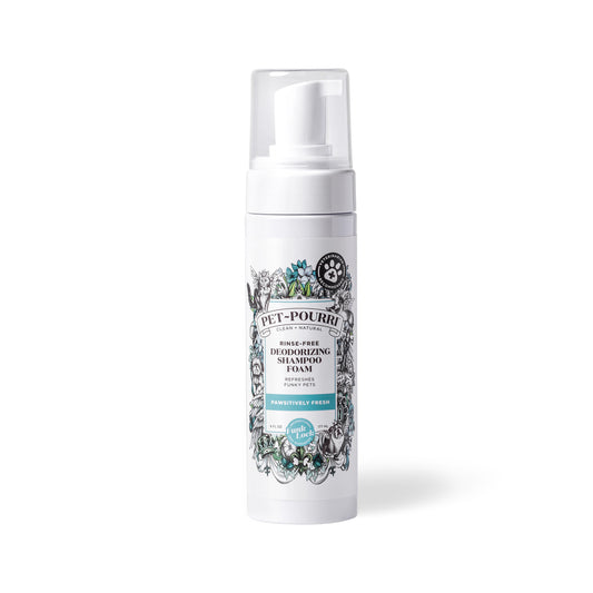 Pet~Pourri Rinse-Free Deodorizing Dry Shampoo for Dogs & Cats - Plant Based, No Rinse Foam - Pineapple, Jasmine, and Pear Scent