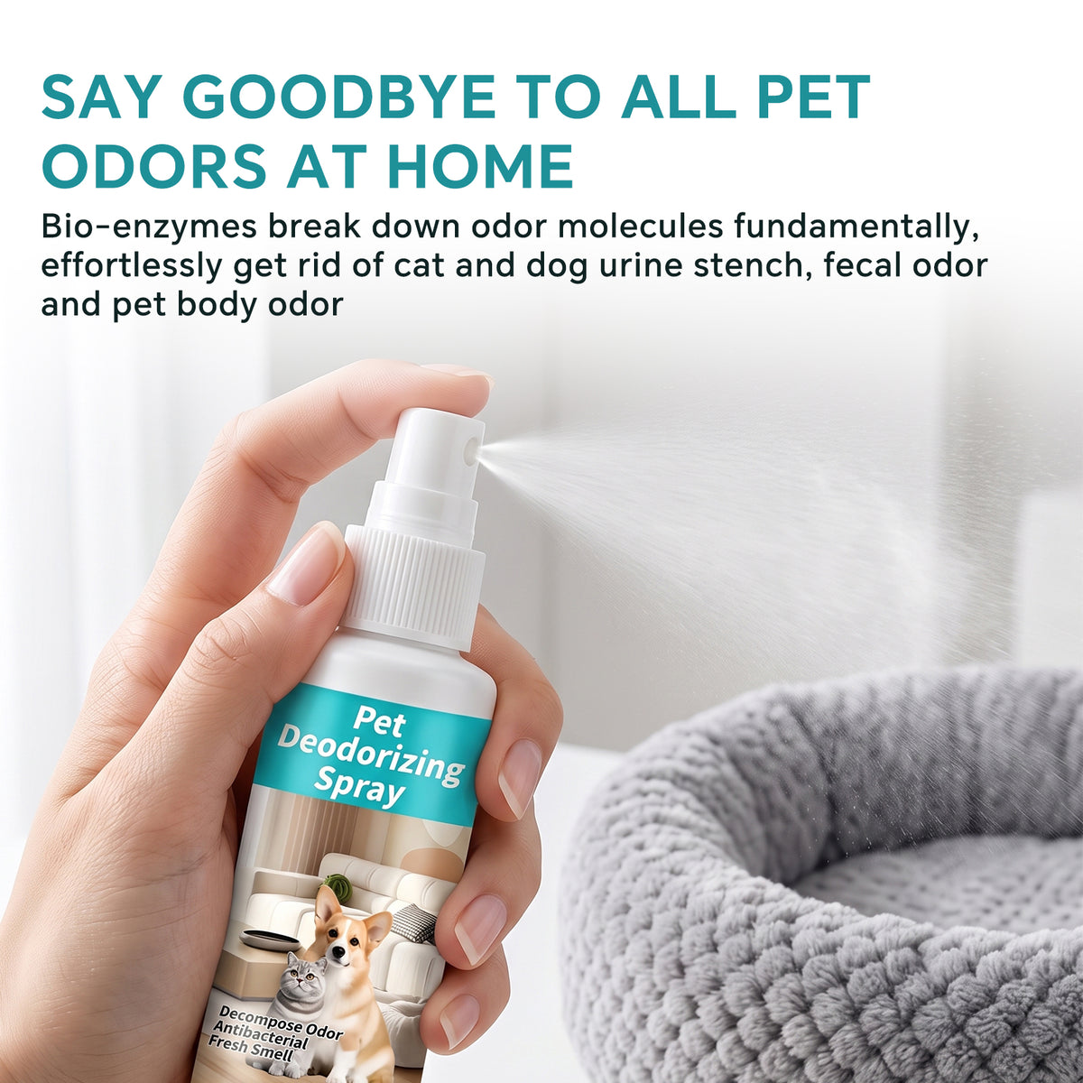 Pet Teeth Cleaning Finger Wipes, Eye Wipes, Paw Cleaner Foam, Ear Drops, Deodorizing Spray, Pet Glove Wipes Kit for Dogs & Cats — product image 3