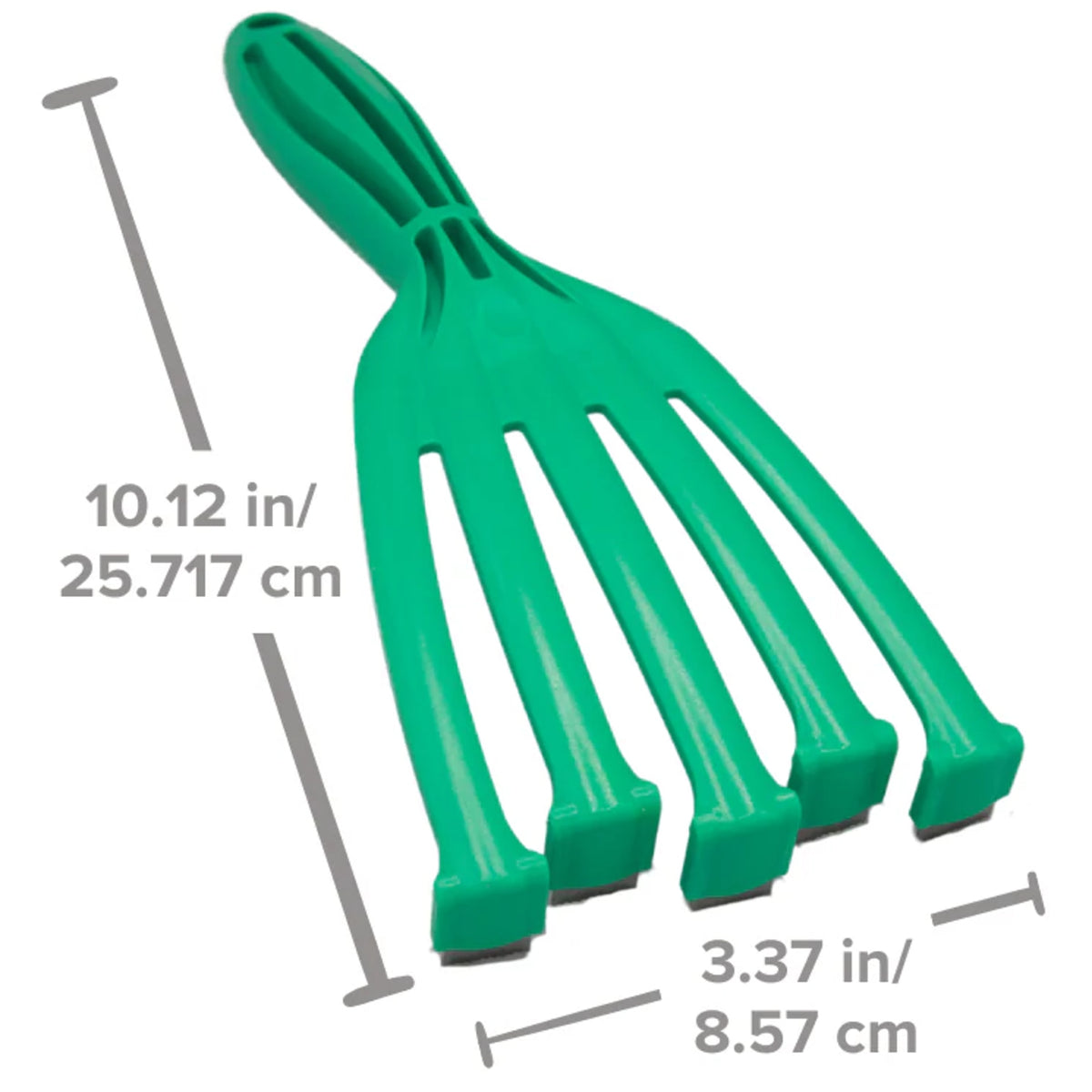 PetKORE: GroomRaker - Cat, Small - Green Deshedding Tool, Pet Grooming, Hair-Dander Removal, Rubber Contour Fingers w/ Gentle Metal Tips, Coat Care — product image 3