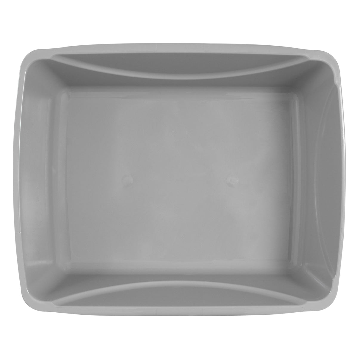 Petmate Basic Open Top Entry Cat Litter Pan Plastic Rimmed Box, Large, Gray — product image 5