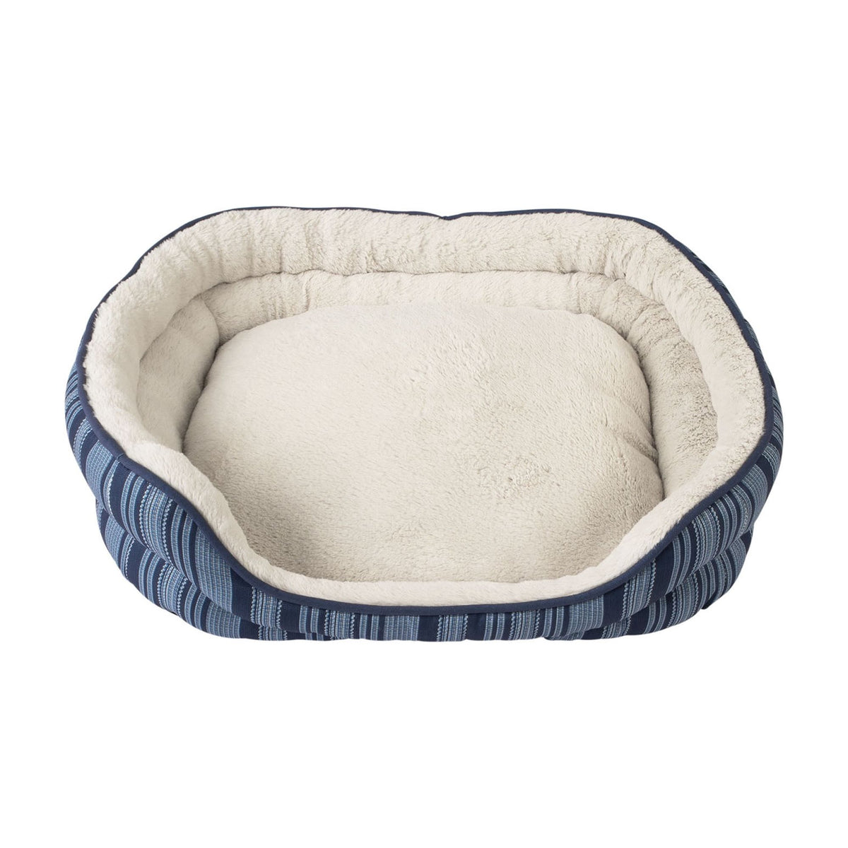 Petmate Double Bolster Cuddler Dog Bed, Cat Bed for Medium Dogs and Cats, 21 x 25 Inches, Raised Rim, Non Skid Bottom, Machine Washable, Assorted Brown or Blue — product image 4