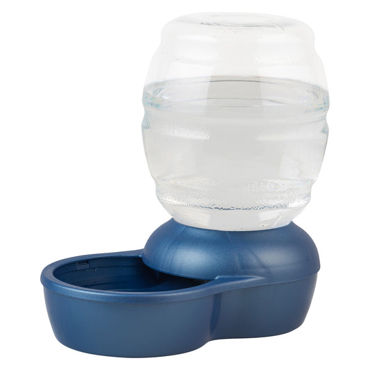 Petmate Pearl Replendish Pet Waterer with Microban for Dogs and Cats, Peacock Blue, 1 Gallon