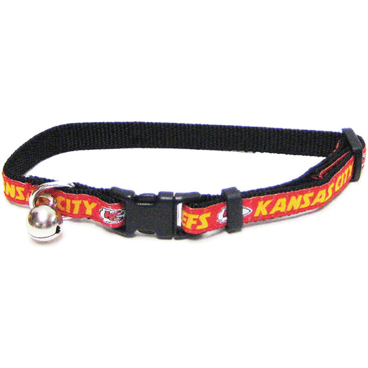 Pets First Kansas City Chiefs Cat Collar - Durable and Heavy Duty Nylon Web Collar