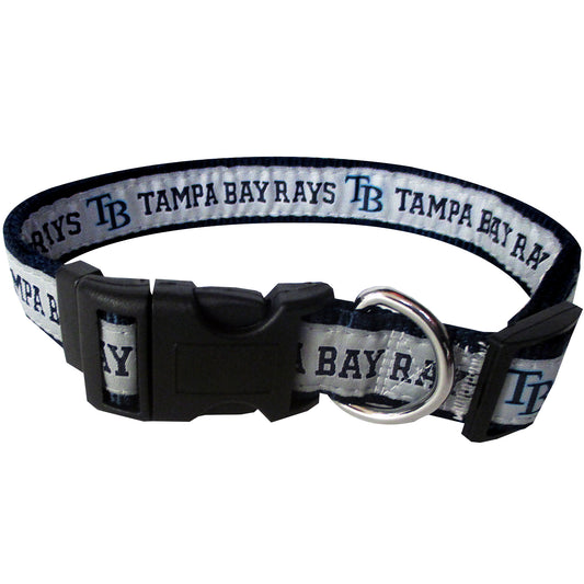 Pets First MLB Tampa Bay Rays Dogs and Cats Collar - Heavy-Duty, Durable & Adjustable - Small