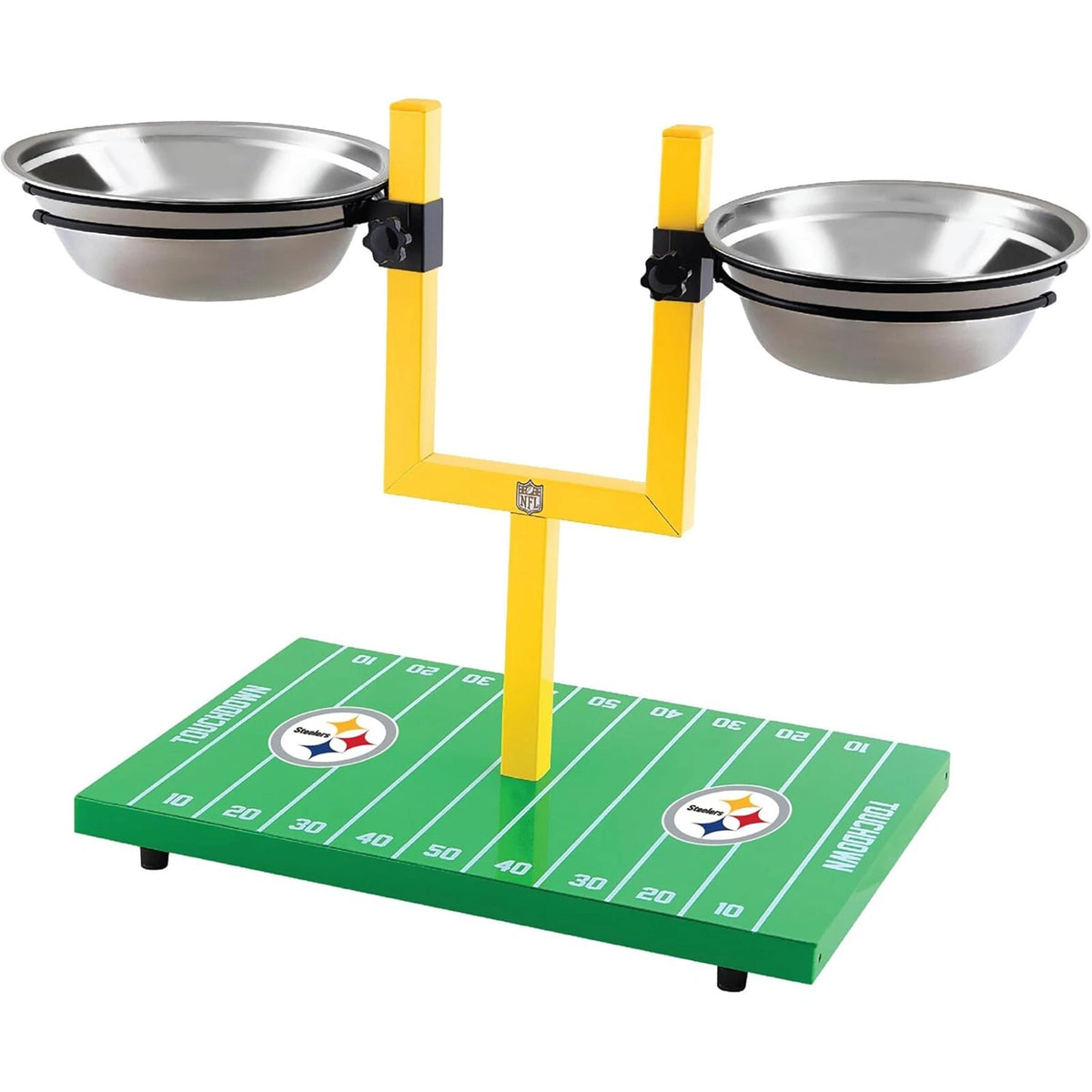 Pets First NFL Goalpost Elevated Dog Feeder Stainless Steel & Adjustable — product image 4