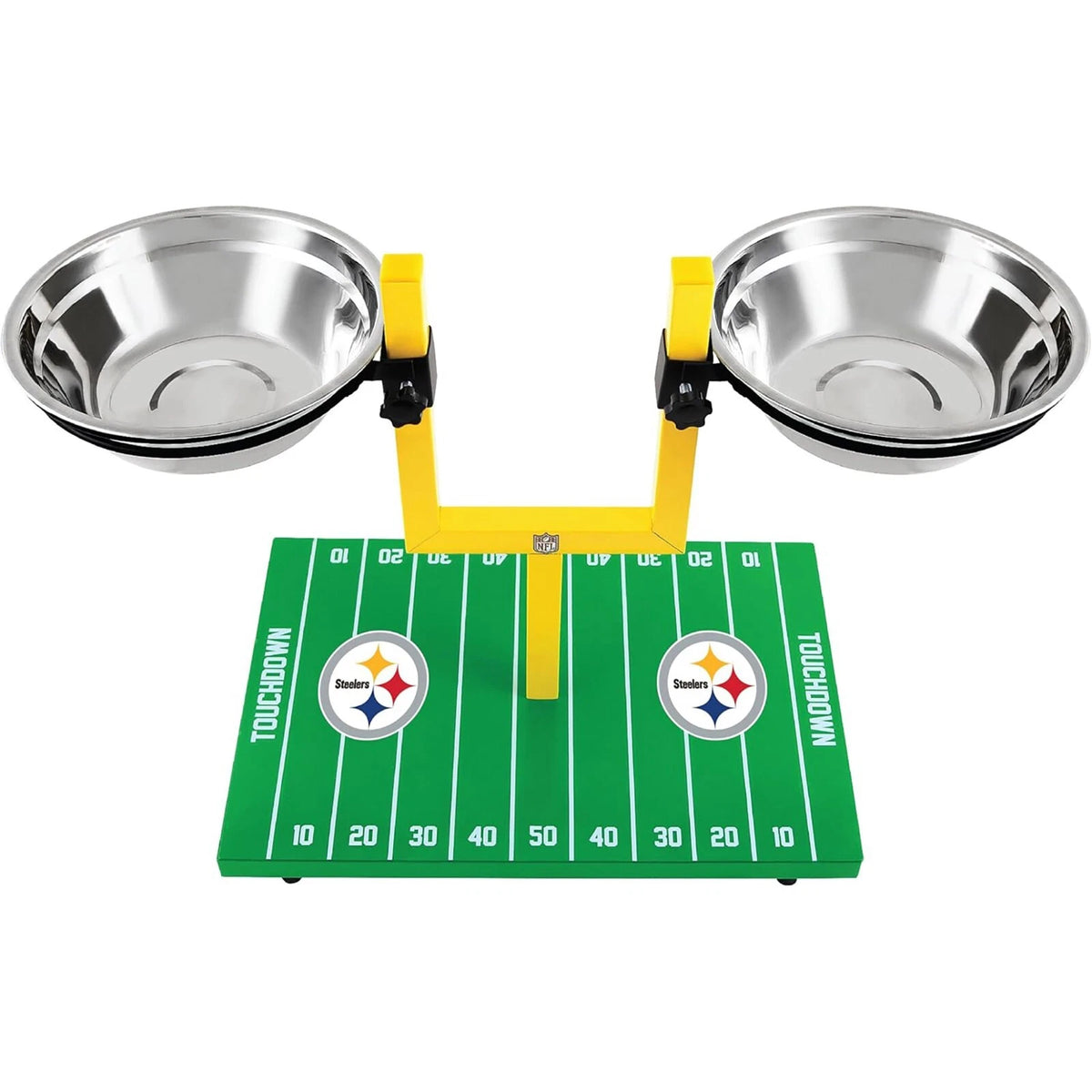 Pets First NFL Goalpost Elevated Dog Feeder Stainless Steel & Adjustable — product image 5