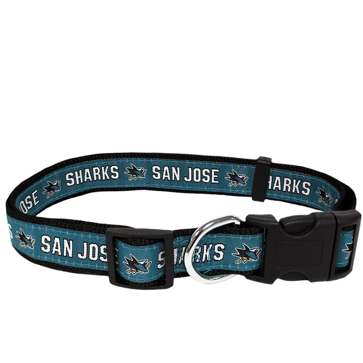 Pets First NHL San Jose Sharks Cat and Dog Collar - Heavy-Duty, Durable & Adjustable Collar, Small