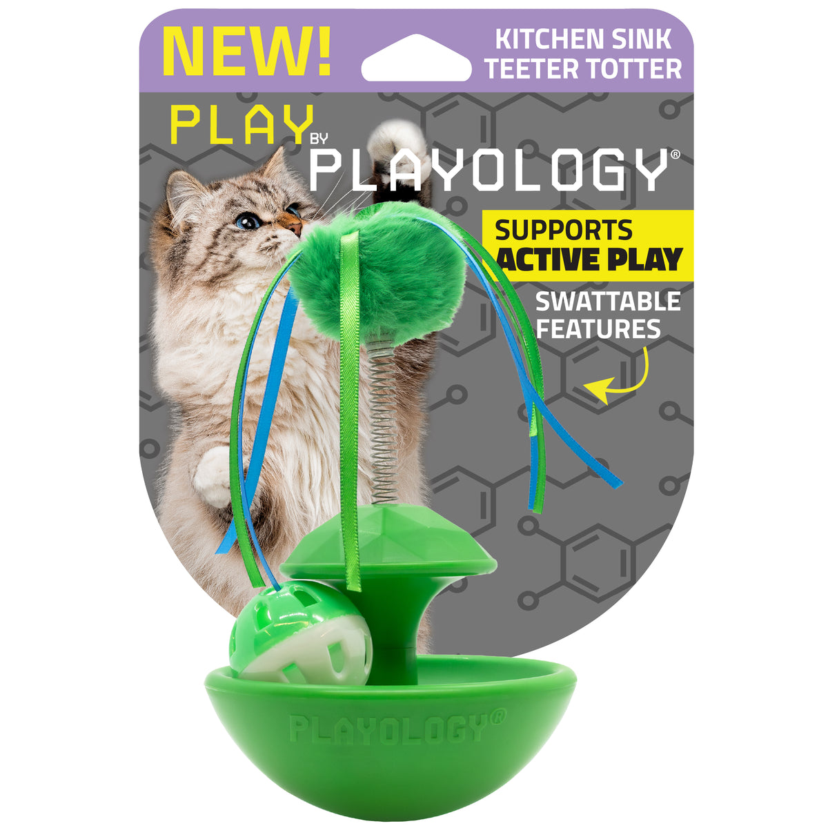 Play by Playology | Kitchen Sink Teeter Totter | Interactive Cat Toy