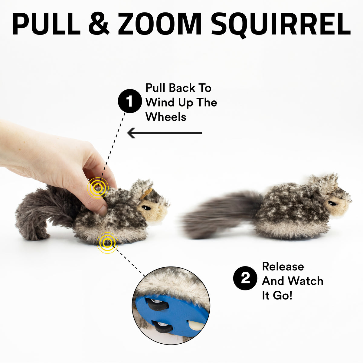 Playology Pull & Zoom Squirrel Motion Cat Toy for Interactive Play — product image 2