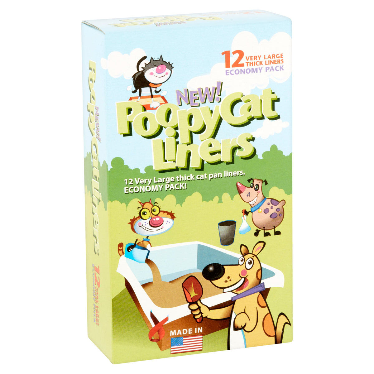 Poopy Products, New! Poopy Cat Litter Box Liners, 12 count