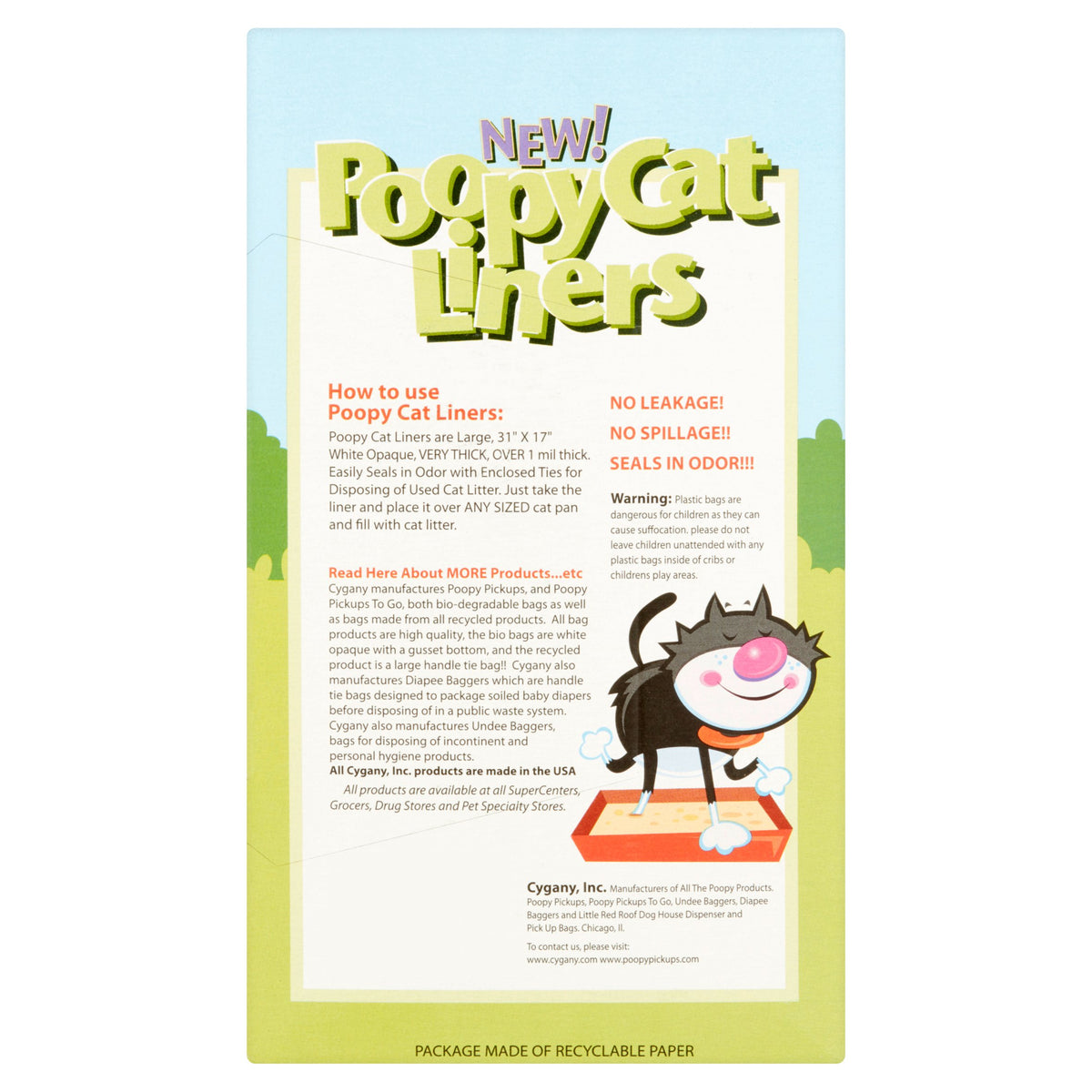 Poopy Products, New! Poopy Cat Litter Box Liners, 12 count — product image 3