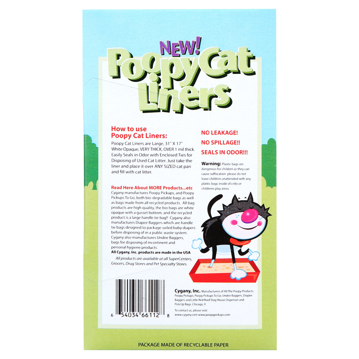 Poopy Products, New! Poopy Cat Litter Box Liners, 12 count — product image 7