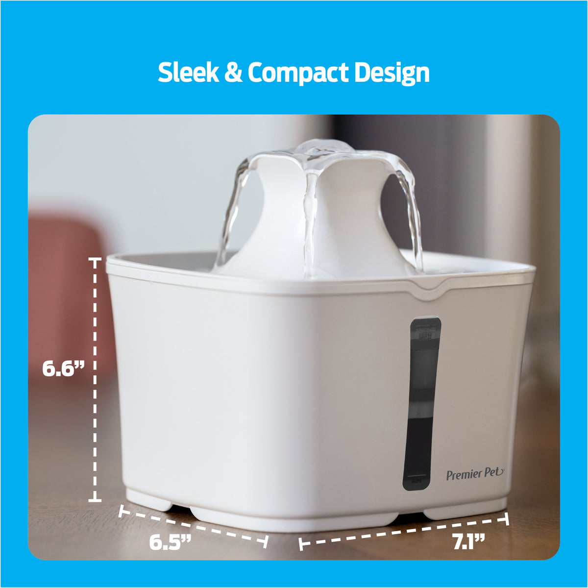Premier Pet 60 oz. Pet Fountain, Automatic for Cats, Filters Included, White — product image 7