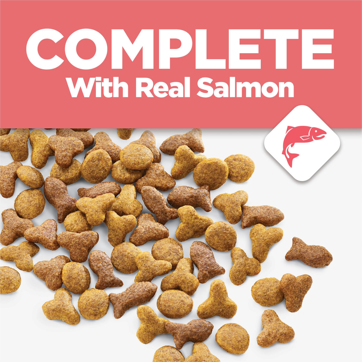 Purina Cat Chow Complete High Protein Dry Cat Food with Real Salmon, 15 lb Bag — product image 3