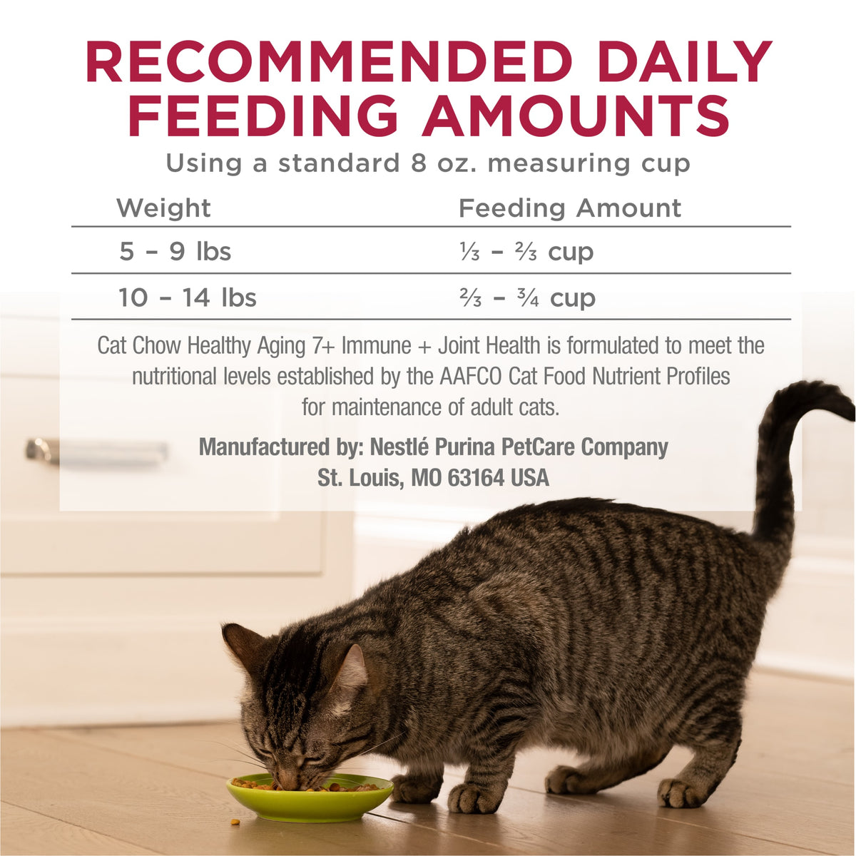 Purina Cat Chow Healthy Aging 7+ Senior Dry Cat Food, Chicken, 3.15 lb. Bag — product image 11