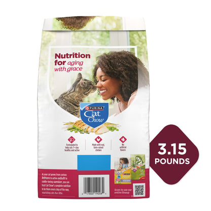 Purina Cat Chow Healthy Aging 7+ Senior Dry Cat Food, Chicken, 3.15 lb. Bag — product image 7