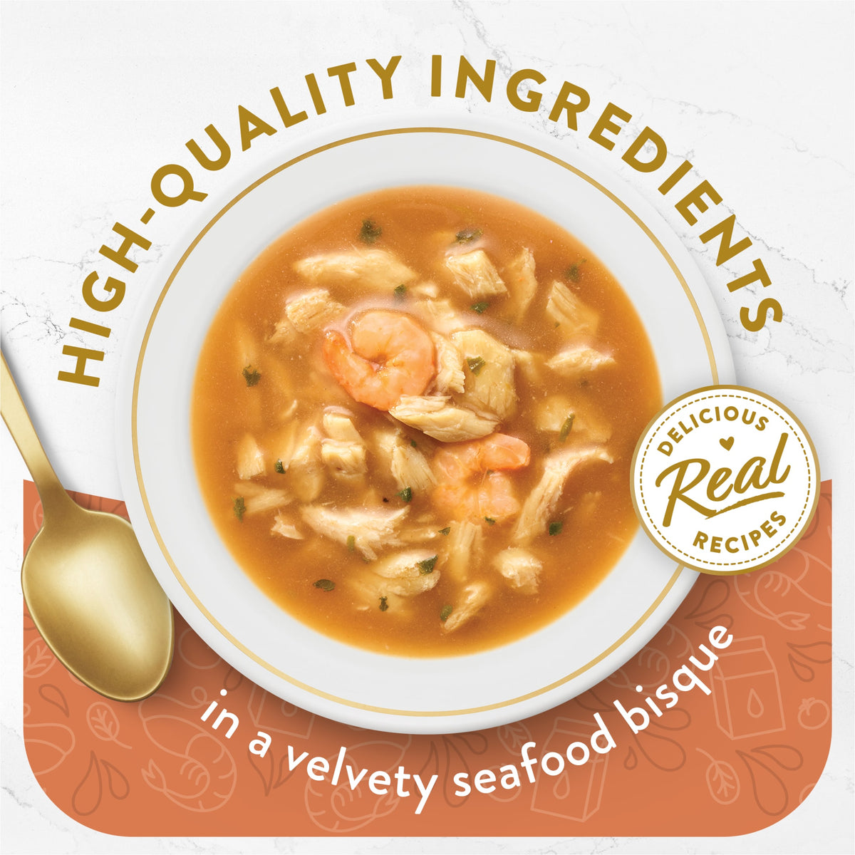 Purina Fancy Feast Broths Shrimp Seafood Bisque Wet Cat Food, 1.4 oz Pouch — product image 2