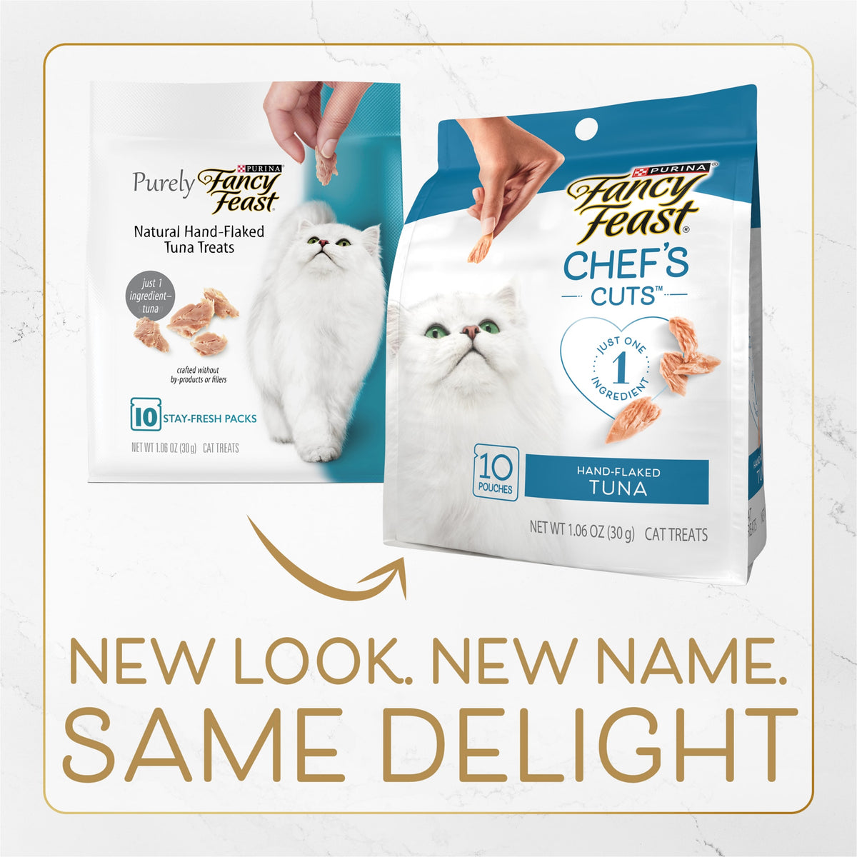 Purina Fancy Feast Chef’s Cuts Real Hand-Flaked Tuna Natural Soft Cat Treats, 1.06 oz, 5 Pack — product image 2
